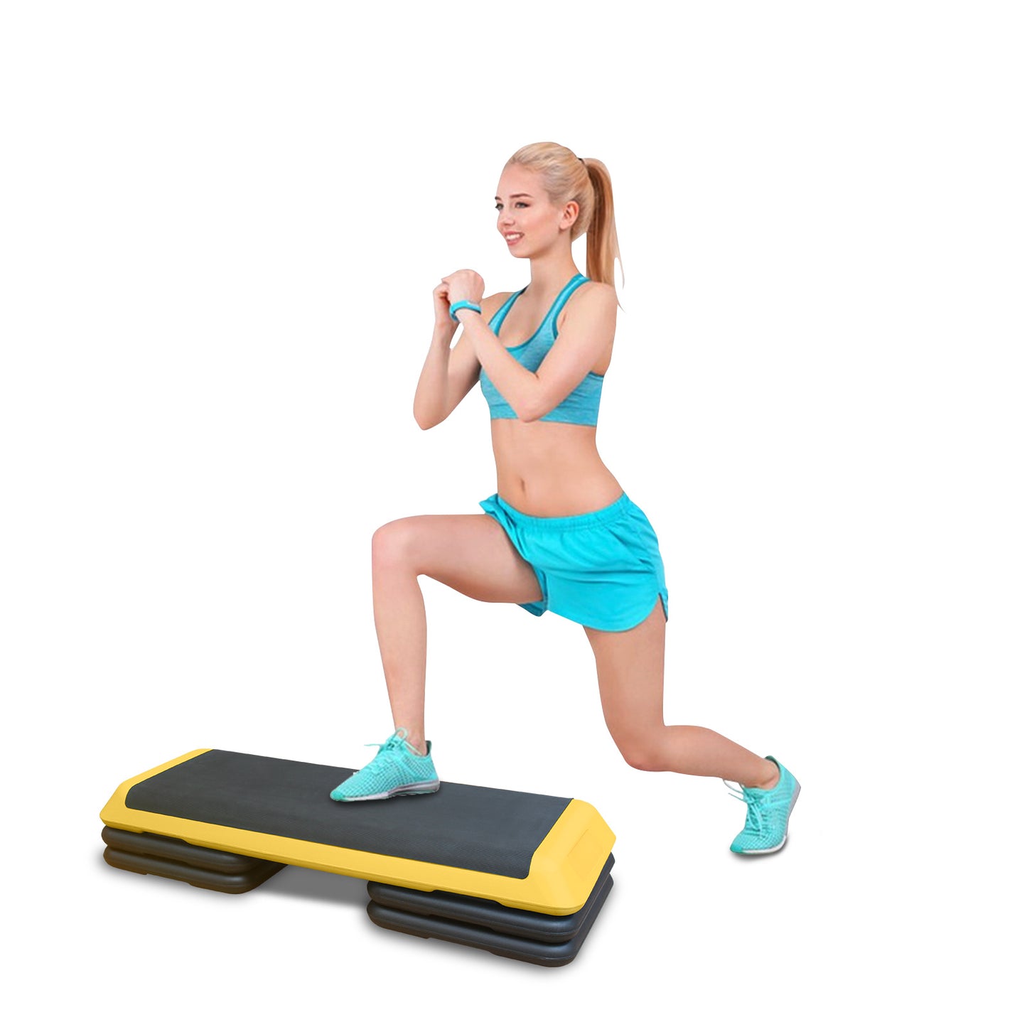 Adjustable Aerobic Stepper Fitness Stepper With 4 Lifts Fitness And Exercise Platform Trainer