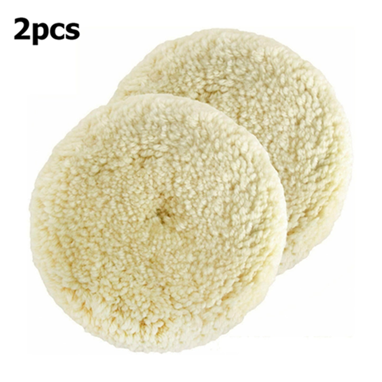 2pcs Polishing Pads Natural Wool Buffing Pad Kit Polishing Disk for Compound Cutting Car Beauty Body Repair Buffing & Polishing Pads