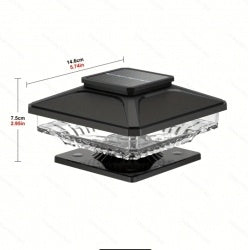 6 Pack Outdoor Solar Poat Cap Lights Cold White  IP65 Waterproof For 4x4 5x5 6x6 Wood Posts In Garden Decor  White