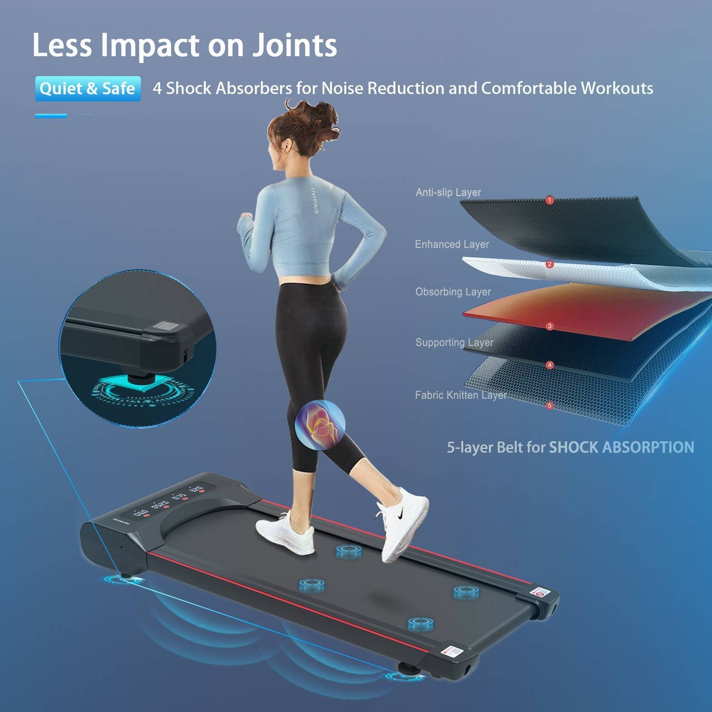 Under Desk Treadmill Machine Walking Pad For Home Office